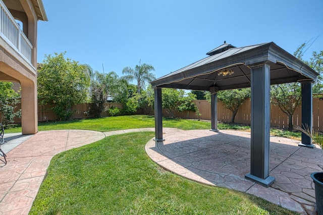 2593 E Utah, Fresno, CA 93720 - fenced backyard with a gazebo and a patio