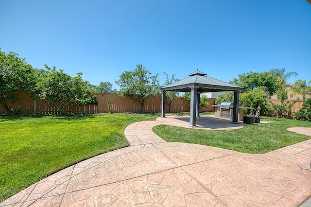 2593 E Utah, Fresno, CA 93720 - fenced backyard featuring a patio and a gazebo