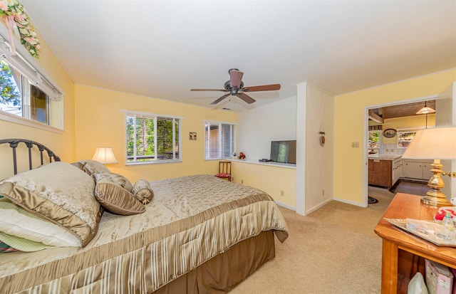 53608 Chipo Poyah, North Fork, CA 93643 - bedroom with multiple windows, light carpet, and a ceiling fan
