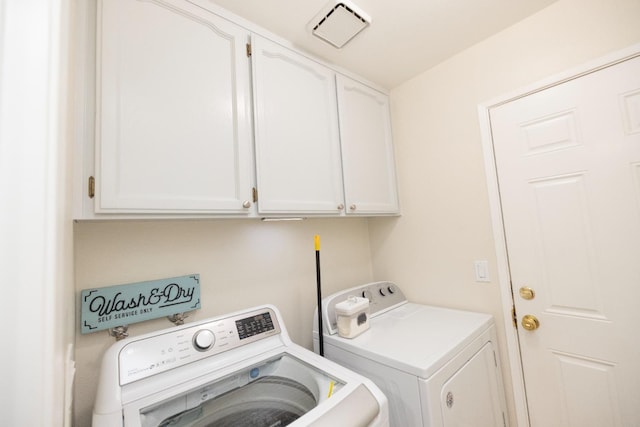 5263 W Griffith Way, Fresno, CA 93722 - washroom with cabinet space and separate washer and dryer