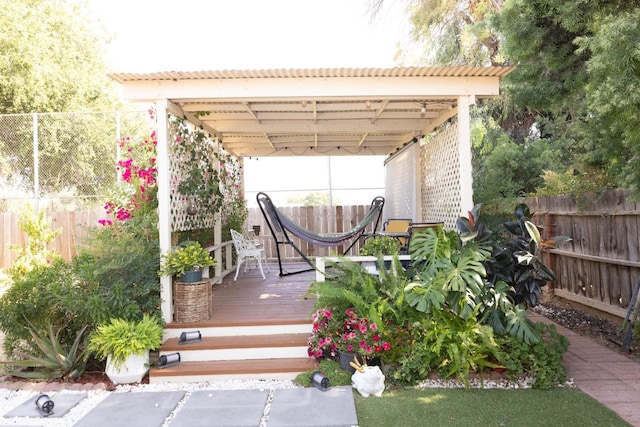 5263 W Griffith Way, Fresno, CA 93722 - view of patio with a deck