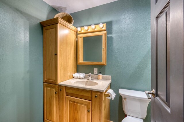 42055 Saddleback Rd, Shaver Lake, CA 93664 - bathroom featuring vanity and a textured wall