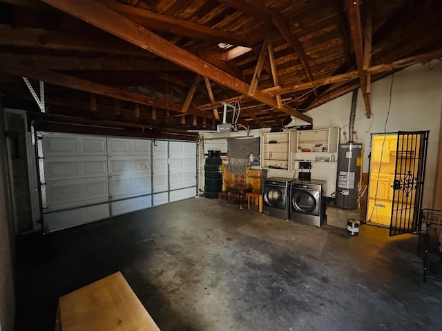 3043 N Brunswick Ave, Fresno, CA 93722 - garage featuring separate washer and dryer and gas water heater
