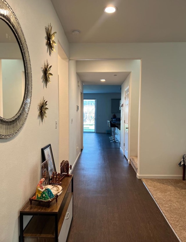 4542 N Casey Ave, Fresno, CA 93723 - corridor with wood finished floors and recessed lighting