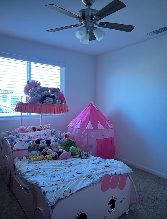 4542 N Casey Ave, Fresno, CA 93723 - bedroom with carpet flooring and ceiling fan