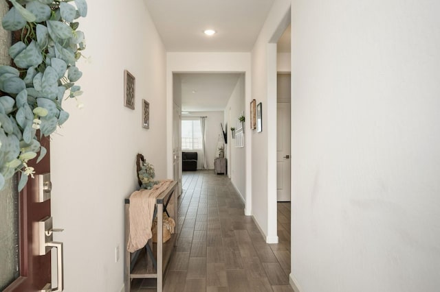 644 Atlantica Dr S, Madera, CA 93636 - corridor featuring dark wood finished floors and recessed lighting