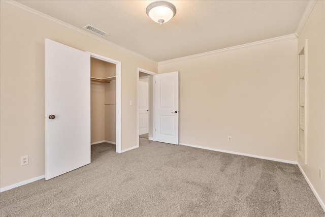 42617 John Muir Dr, Coarsegold, CA 93614 - unfurnished bedroom featuring crown molding, carpet flooring, and a closet