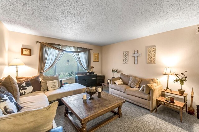 4653 N Fisher St, Fresno, CA 93726 - living room with a textured ceiling and carpet