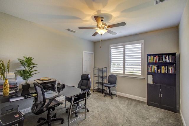 2286 N Janice Ave, Fresno, CA 93737 - carpeted office space featuring a ceiling fan and baseboards