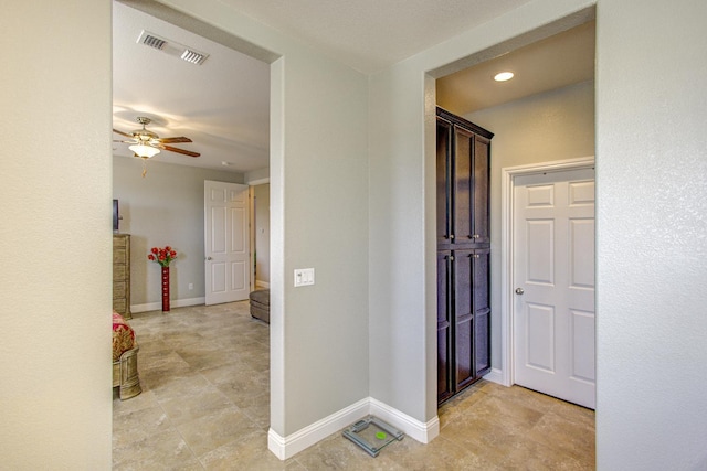 2286 N Janice Ave, Fresno, CA 93737 - corridor with recessed lighting and light tile patterned floors