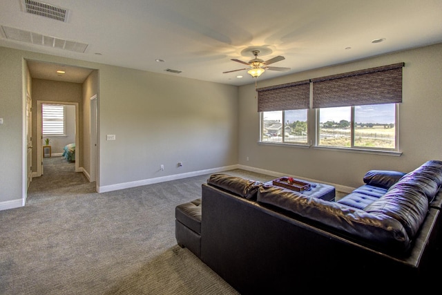 2286 N Janice Ave, Fresno, CA 93737 - living area with ceiling fan, carpet, and recessed lighting