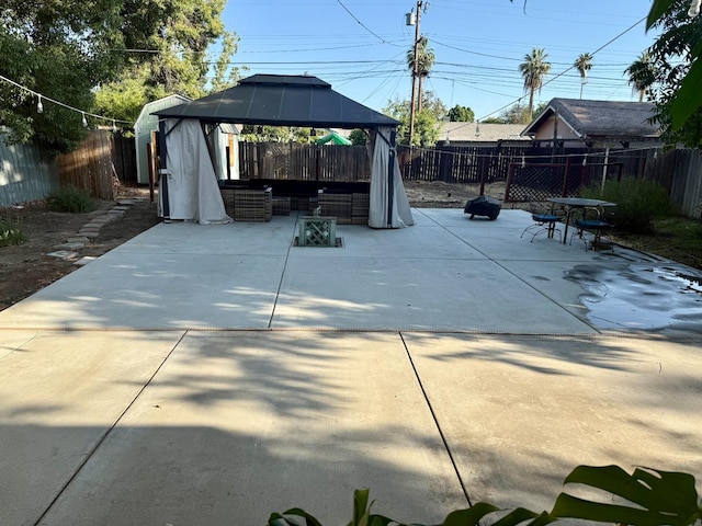 3728 E Huntington Blvd, Fresno, CA 93702 - fenced backyard featuring a gazebo and a patio