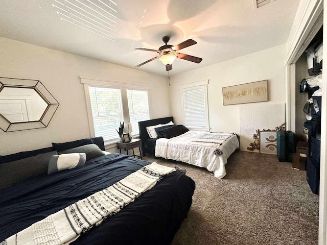 3728 E Huntington Blvd, Fresno, CA 93702 - bedroom featuring carpet flooring and a ceiling fan