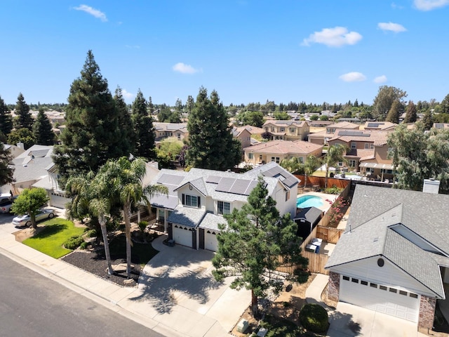 2111 Birch Ave, Clovis, CA 93611 - aerial perspective of suburban area featuring a pool area