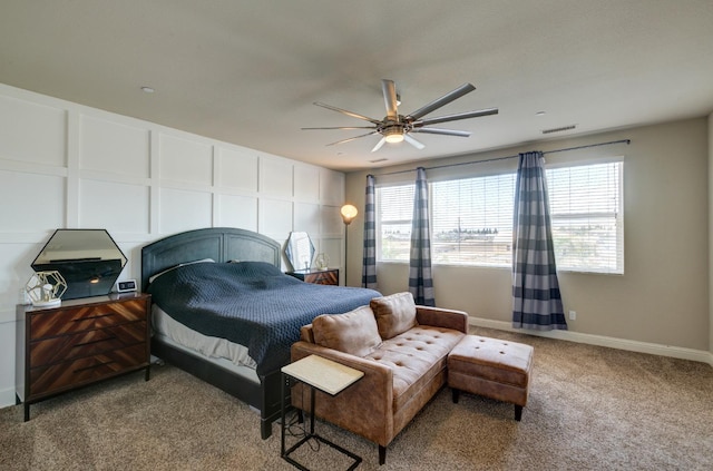 3211 Salem Ave, Clovis, CA 93619 - carpeted bedroom with multiple windows and a ceiling fan