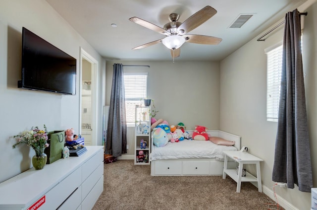 3211 Salem Ave, Clovis, CA 93619 - bedroom featuring light carpet and ceiling fan