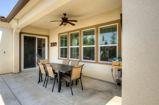 3211 Salem Ave, Clovis, CA 93619 - view of patio / terrace with ceiling fan and outdoor dining space