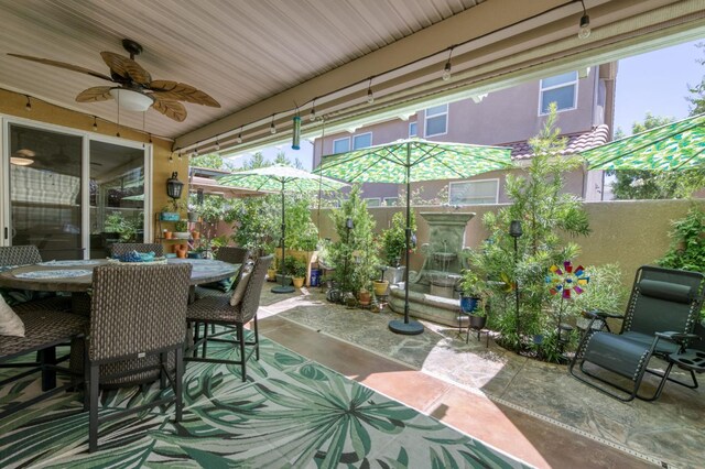 3562 Luminary Way, Clovis, CA 93619 - view of patio with ceiling fan