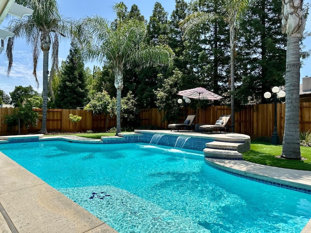 1966 Decatur Ave, Clovis, CA 93611 - view of swimming pool featuring a fenced backyard