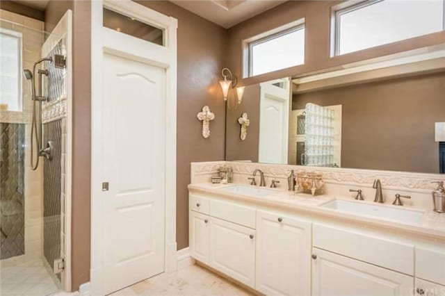 325 Juanita Ave, Oceano, CA 93445 - bathroom featuring a shower stall and double vanity