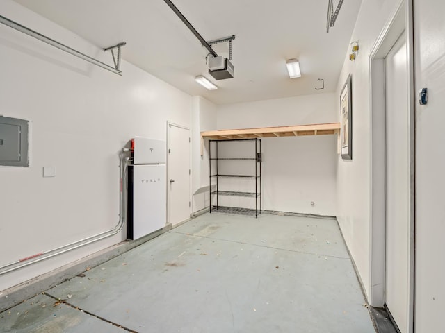 3433 Descanso Ave, Clovis, CA 93619 - garage featuring electric panel and a garage door opener