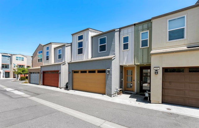 434 Blythewood Pl, Santa Rosa, CA 95407 - multi unit property with board and batten siding, a residential view, and an attached garage