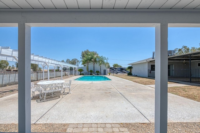 5578 E Perrin Rd, Clovis, CA 93619 - view of pool with a pergola and a patio area
