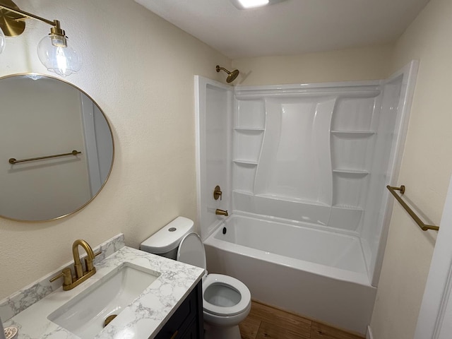 1248 Crane Ln, Yokuts Valley, CA 93675 - bathroom with vanity, shower / bath combination, and wood finished floors