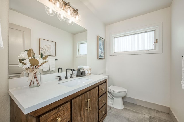 254 W Sierra Ave, Clovis, CA 93612 - bathroom with vanity and a chandelier