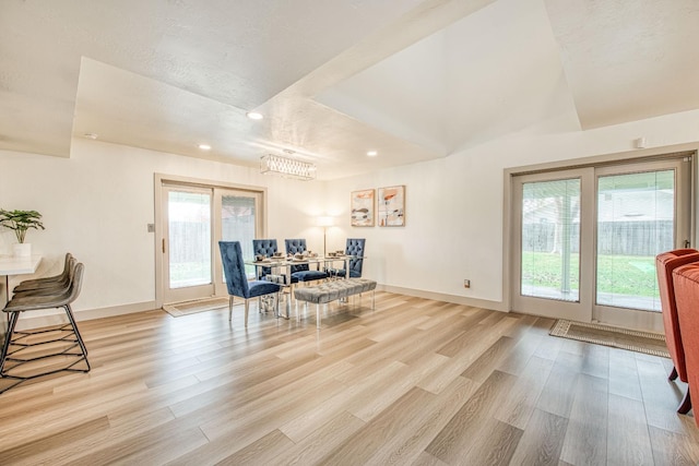 254 W Sierra Ave, Clovis, CA 93612 - sitting room featuring light wood-style flooring and recessed lighting