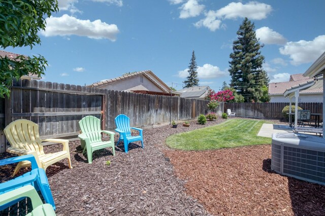 1760 E Ticonderoga Dr, Fresno, CA 93720 - fenced backyard featuring a patio area