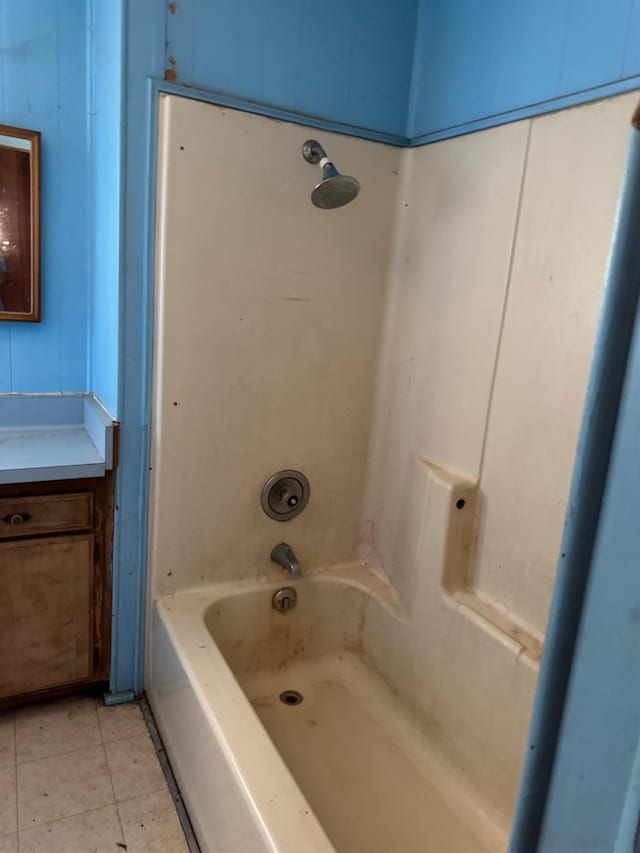50481 Sundew Rd, Yokuts Valley, CA 93675 - bathroom with shower / washtub combination and tile patterned flooring