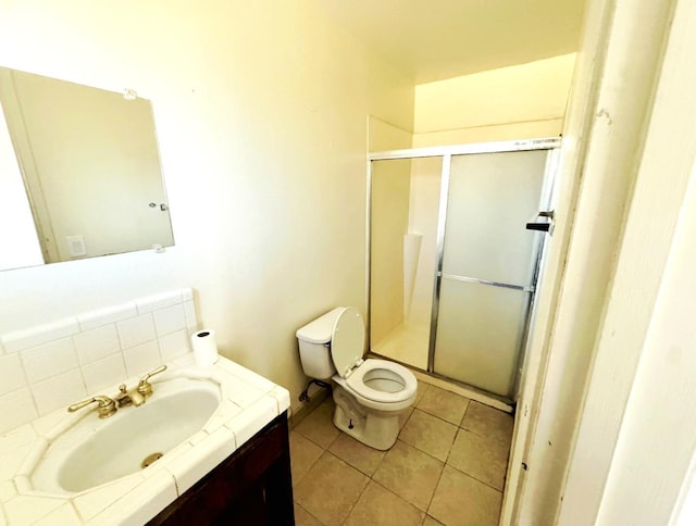 3122 Belmira Rd, Atwater, CA 95301 - full bath with a shower stall, vanity, and tile patterned floors