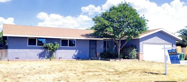 3122 Belmira Rd, Atwater, CA 95301 - ranch-style house with an attached garage, stucco siding, and concrete driveway