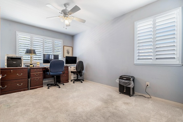 3075 W Silverhill Ln, Fresno, CA 93711 - office featuring carpet and ceiling fan