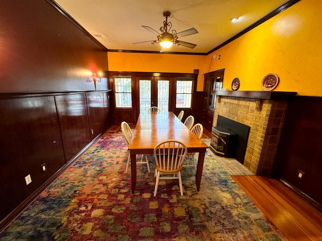807 N Van Ness Ave, Fresno, CA 93728 - dining space featuring ornamental molding and a ceiling fan