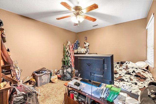 3742 Via Capitola, Madera, CA 93637 - bedroom with ceiling fan and carpet