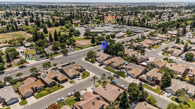 7507 N Constance Ave, Fresno, CA 93722 - aerial perspective of suburban area