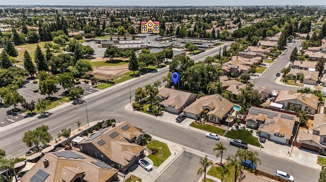 7507 N Constance Ave, Fresno, CA 93722 - aerial perspective of suburban area
