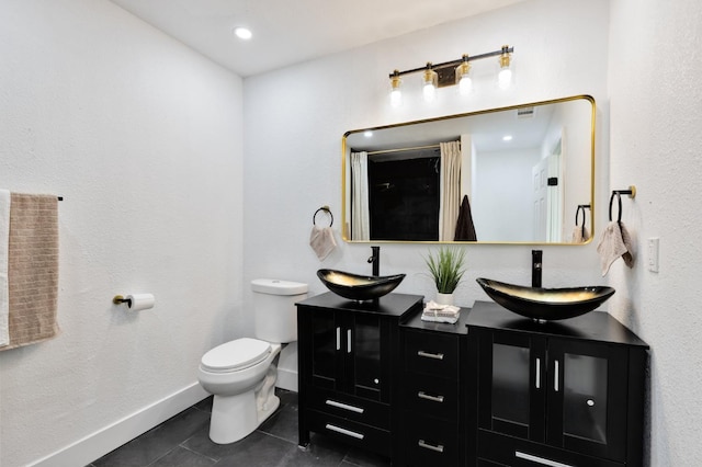 438 E Cortland Ave, Fresno, CA 93704 - full bathroom with tile patterned flooring and double vanity