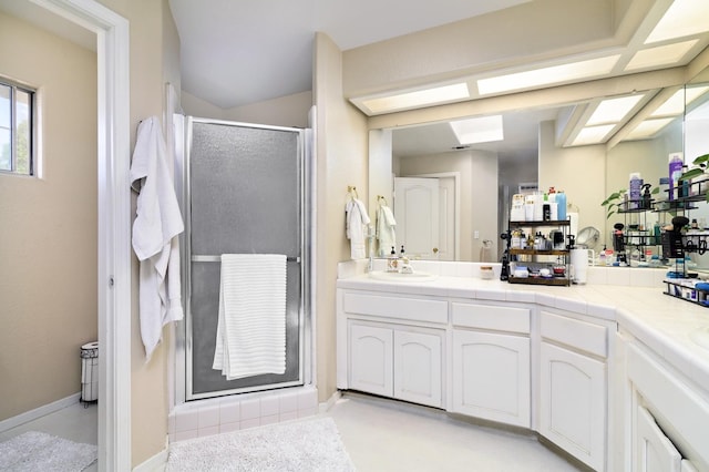 9544 N Whitehouse Dr, Fresno, CA 93720 - full bath with a shower stall and vanity