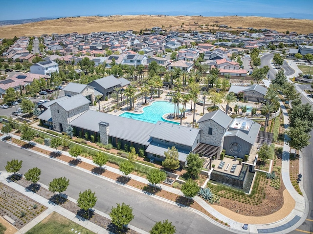 4670 Terrace Rd, Madera, CA 93636 - aerial view of residential area featuring a pool