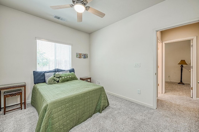 2869 E Brandon Ln, Fresno, CA 93720 - bedroom with carpet flooring and a ceiling fan