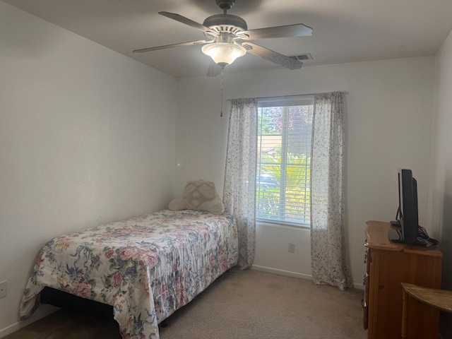 2260 N Hanover Ave, Fresno, CA 93722 - bedroom featuring carpet floors and a ceiling fan