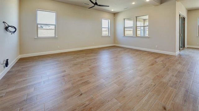 925 Talus Way S, Madera, CA 93636 - spare room with a ceiling fan, light wood-type flooring, and recessed lighting