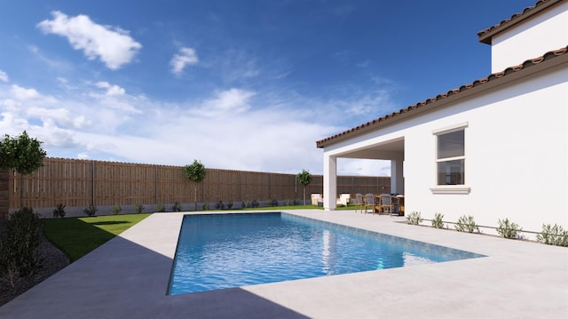 925 Talus Way S, Madera, CA 93636 - view of pool featuring a patio and a fenced backyard