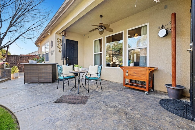 2639 Maine Ave, Clovis, CA 93619 - view of patio with ceiling fan and an outdoor hangout area