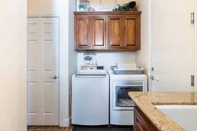 2639 Maine Ave, Clovis, CA 93619 - laundry room featuring washing machine and dryer and cabinet space