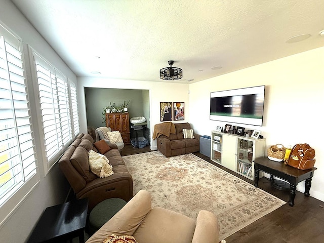 971 Dana Rd W, Madera, CA 93636 - living room with wood finished floors and a textured ceiling