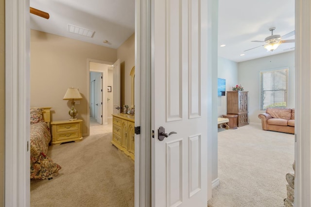 4638 W Lark Ct, Visalia, CA 93291 - hallway with light colored carpet